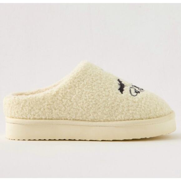 Aerie American Eagle Sherpa Mickey Mouse Bats Halloween Slippers Size 9 NEW - Picture 4 of 9